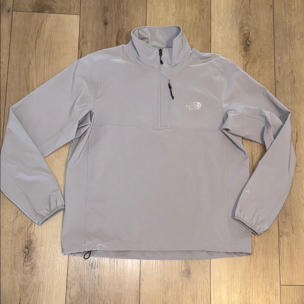 The North Face Light Gray Half-Zip Pullover jacket